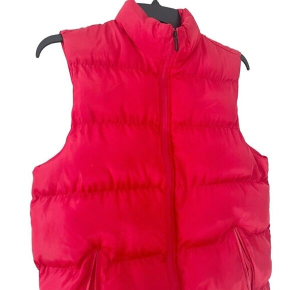 TUVEKE Men's Sz Medium Red Full Zip Puffer Vest - Picture 2 of 8